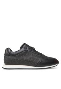 Calvin Klein Sneakersy Runner Lace Up Mono Pu HW0HW02574 Czarny. Kolor: czarny. Materiał: skóra