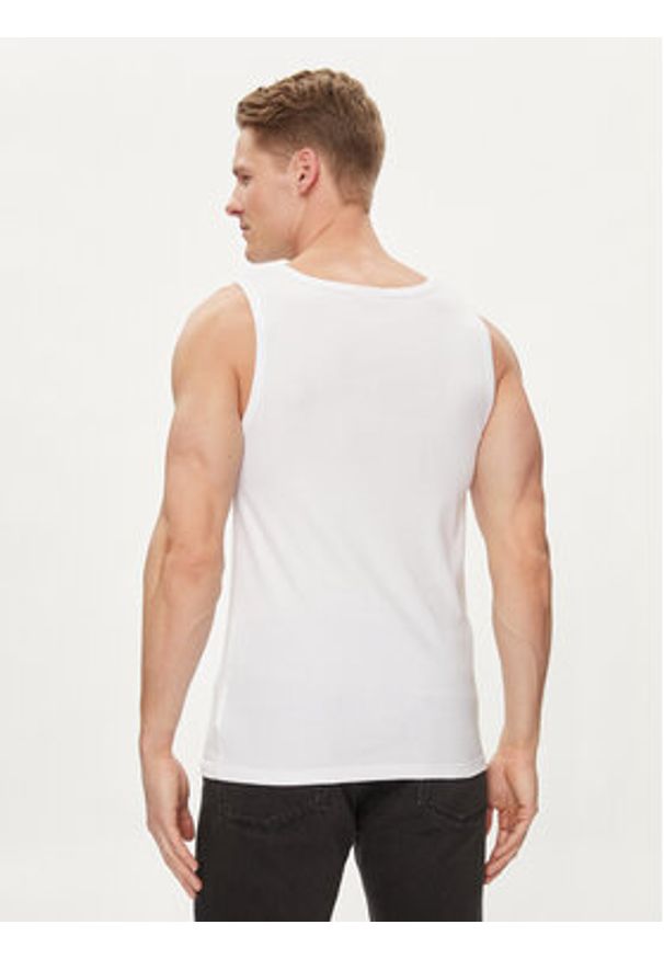 Hugo Tank top Edge 50515657 Biały Regular Fit. Kolor: biały. Materiał: bawełna