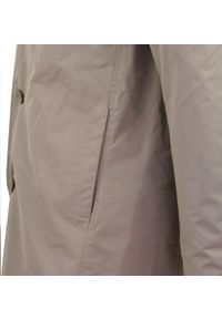 Krótki, Męski Płaszcz Przejściowy z Wysokim Kołnierzem - Brave Soul - Taupe. Kolor: wielokolorowy, beżowy, brązowy. Materiał: poliester. Długość: krótkie. Sezon: wiosna, jesień #2