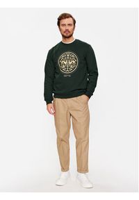 Trussardi Jeans - Trussardi Bluza 52F00338 Zielony Regular Fit. Kolor: zielony. Materiał: bawełna