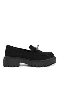 DeeZee Loafersy BBT-22663-1 Czarny. Kolor: czarny. Materiał: materiał