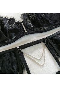 Intica - Komplet bielizny z łańcuszkiem na romantyczne wieczory Adrijana. Kolor: czarny. Materiał: materiał #10