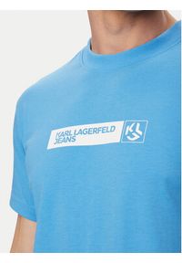 Karl Lagerfeld Jeans T-Shirt A1M17112 Niebieski Slim Fit. Kolor: niebieski. Materiał: bawełna #3