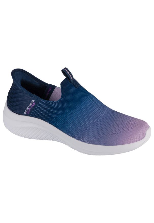 skechers - Buty sportowe Sneakersy damskie, Slip-Ins Ultra Flex 3.0 - Beauty Blend. Kolor: niebieski. Sport: turystyka piesza