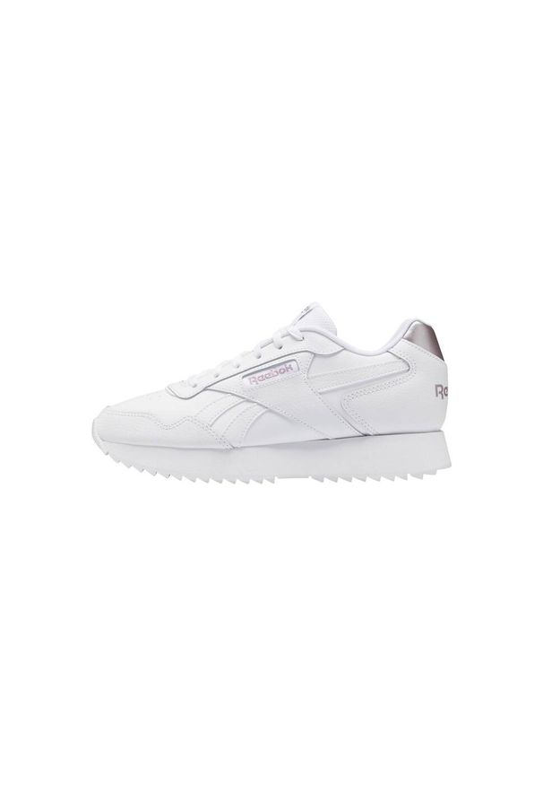Buty do chodzenia damskie Reebok Glide Ripple Doubl. Kolor: biały, różowy, wielokolorowy. Materiał: skóra. Szerokość cholewki: normalna. Sport: turystyka piesza