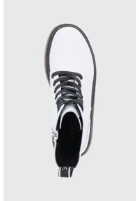 GOE - Botki skórzane. Nosek buta: okrągły. Zapięcie: sznurówki. Kolor: biały. Materiał: skóra #2