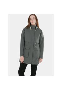FUNDANGO - Płaszcz przeciwdeszczowy damski Fundango Zhuri. Kolor: zielony. Sport: turystyka piesza #1