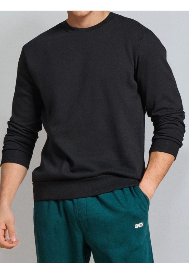 Sinsay - Bluza w stylu basic - czarny. Kolor: czarny