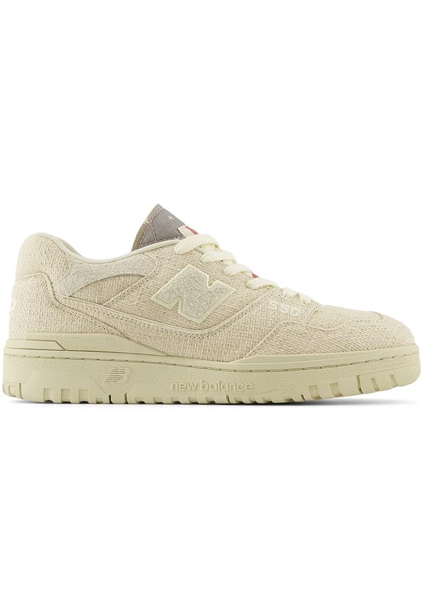 Buty unisex New Balance BB550THA – beżowe. Okazja: na co dzień. Kolor: beżowy. Materiał: skóra, materiał, zamsz. Szerokość cholewki: normalna