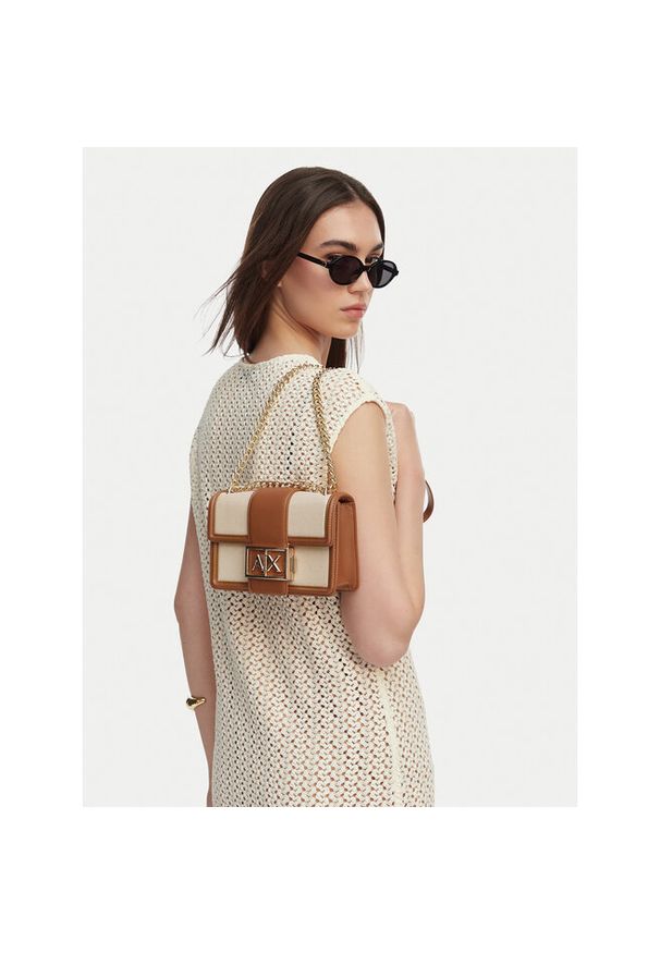 Torebka Armani Exchange. Kolor: beżowy