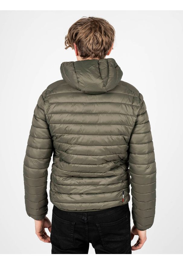 Invicta Kurtka | 4431449 | Mężczyzna | Khaki. Okazja: na co dzień. Typ kołnierza: kaptur. Kolor: brązowy. Materiał: poliamid. Wzór: aplikacja. Styl: casual