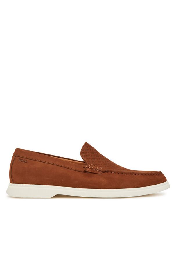 BOSS Mokasyny 50541738 Brązowy. Kolor: brązowy. Materiał: skóra