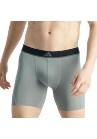 Adidas - Bokserki Active Micro Flex Eco 6 pak. Kolor: szary. Materiał: elastan, poliester. Sport: fitness