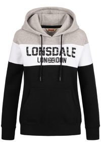 Bluza damska z kapturem Lonsdale Penbryn. Typ kołnierza: kaptur. Kolor: czarny, biały, wielokolorowy #2