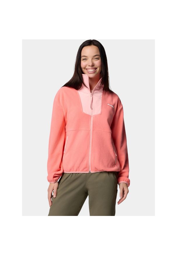 columbia - Sweter damski Columbia Sequoia Grove. Kolor: różowy. Materiał: materiał, polar. Sport: turystyka piesza