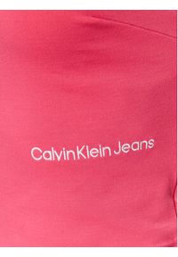Calvin Klein Jeans Top J20J220788 Różowy Slim Fit. Kolor: różowy. Materiał: syntetyk, wiskoza