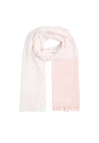 Calvin Klein Szal Monogram K60K612979 Różowy. Kolor: różowy. Materiał: materiał, bawełna
