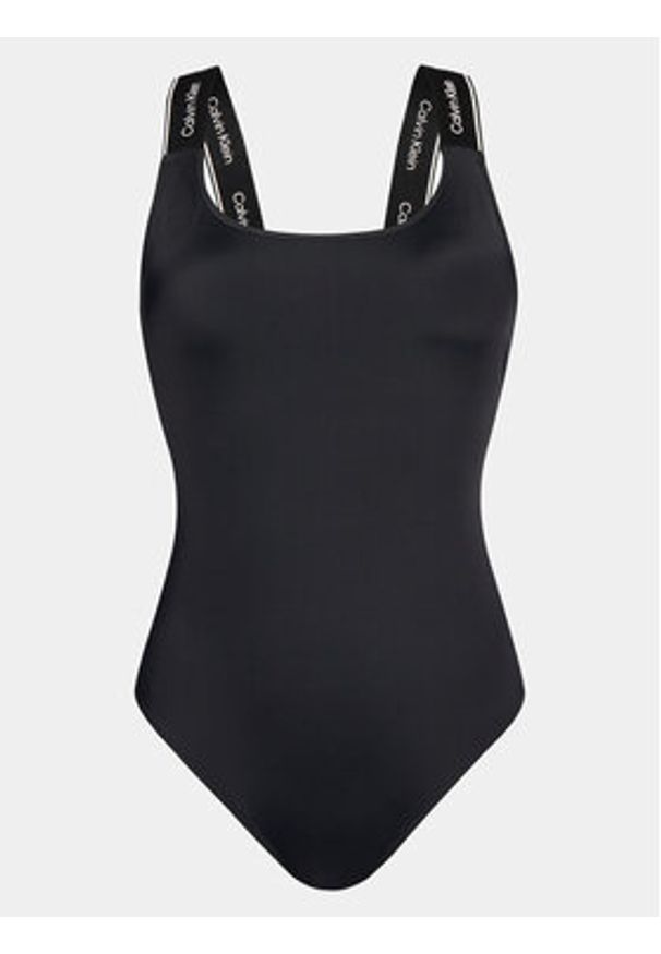 Calvin Klein Swimwear Strój kąpielowy KW0KW02422 Czarny. Kolor: czarny. Materiał: syntetyk