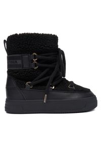 TOMMY HILFIGER - Tommy Hilfiger Śniegowce Faux Shearling Snowboot FW0FW08788 Czarny. Kolor: czarny. Materiał: materiał #1