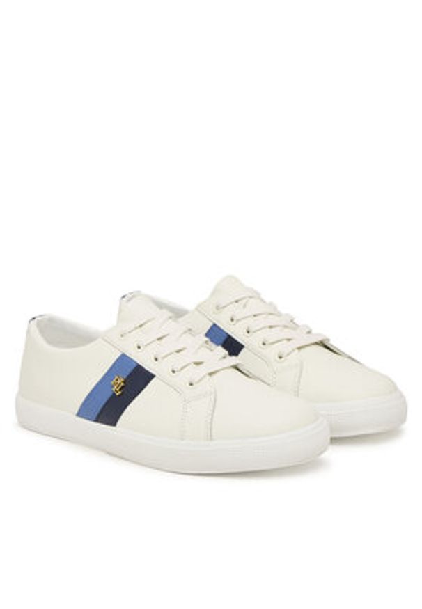 Lauren Ralph Lauren - LAUREN RALPH LAUREN Sneakersy Janson II 802925365009 Biały. Kolor: biały. Materiał: skóra