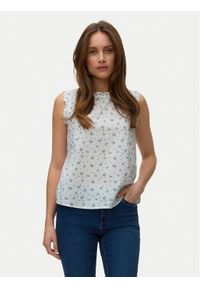 Vero Moda Top Trine 10342734 Biały Regular Fit. Kolor: biały. Materiał: bawełna #1