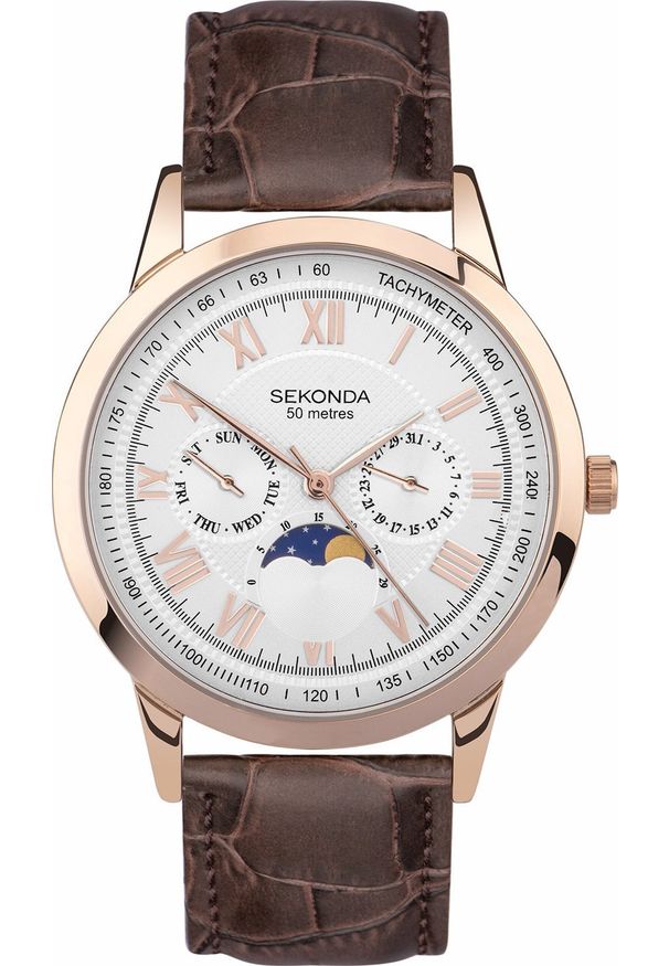 Zegarek Sekonda Zegarek męski Sekonda 30148 brązowy. Kolor: brązowy
