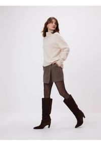 Reserved - Wełniany sweter z kaszmirem - beżowy. Kolor: beżowy. Materiał: kaszmir, wełna #1