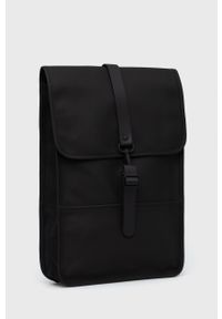 Rains Plecak 12800 Backpack Mini kolor czarny duży gładki 12800.01-Black. Kolor: czarny. Wzór: gładki #4