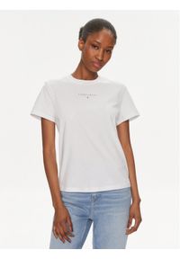 Tommy Jeans T-Shirt Essential Logo DW0DW17828 Biały Regular Fit. Kolor: biały. Materiał: bawełna #1