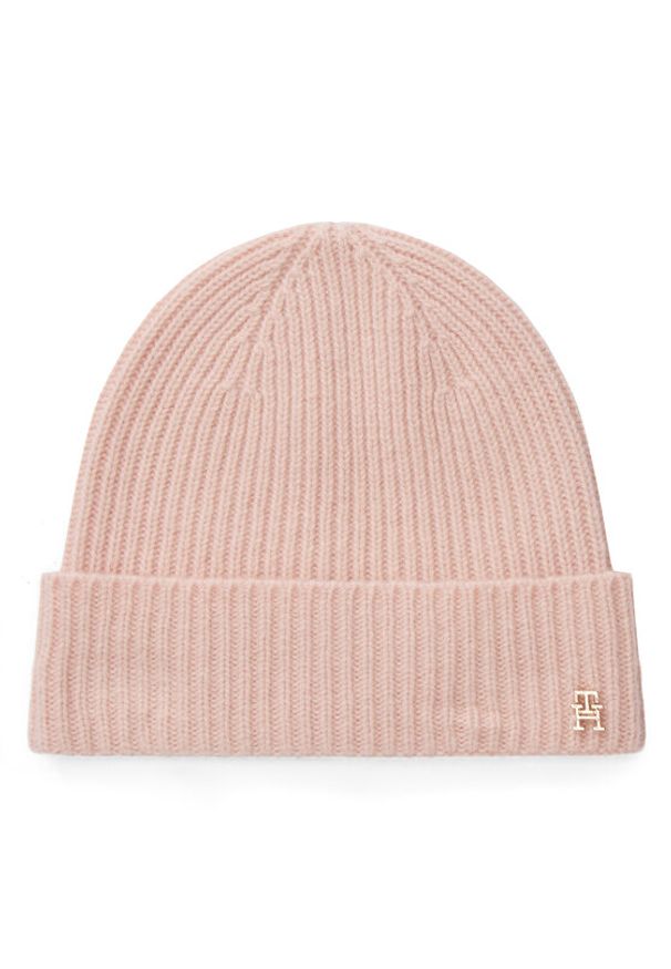 TOMMY HILFIGER - Tommy Hilfiger Czapka Th Cashmere AW0AW17772 Różowy. Kolor: różowy. Materiał: kaszmir, materiał