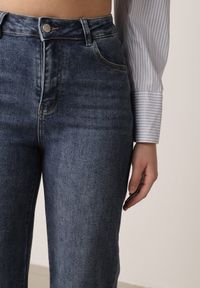 Born2be - Niebieskie Jeansy z Wysokim Stanem i Szerokimi Nogawkami Henivia. Okazja: na co dzień. Stan: podwyższony. Kolor: niebieski. Styl: casual, elegancki, klasyczny #3