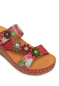 Laura Vita Klapki Facscineo 05 Czerwony. Kolor: czerwony. Materiał: skóra #3