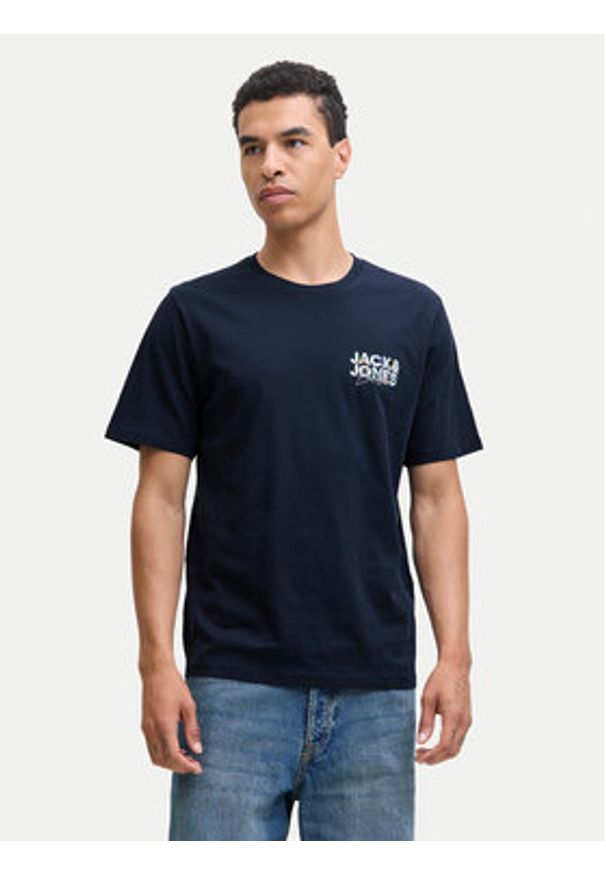 Jack & Jones - Jack&Jones Komplet 3 t-shirtów Geplas 12288303 Kolorowy Regular Fit. Materiał: bawełna. Wzór: kolorowy