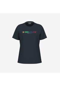 Head - Koszulka z krótkim rękawem damska RAINBOW. Kolor: niebieski. Długość rękawa: krótki rękaw. Długość: krótkie. Wzór: nadruk. Sport: tenis
