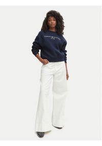 TOMMY HILFIGER - Tommy Hilfiger Bluza WW0WW47831 Granatowy Regular Fit. Kolor: niebieski. Materiał: bawełna #3