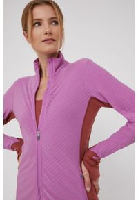 Icebreaker bluza sportowa Descender damska kolor fioletowy gładka. Kolor: fioletowy. Materiał: wełna, materiał, syntetyk, polar, skóra, włókno. Wzór: gładki. Styl: sportowy #4