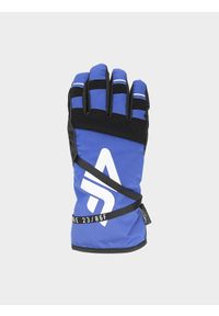 4f - Rękawice narciarskie damskie RED253 - kobalt. Kolor: niebieski. Materiał: syntetyk, materiał, mikrofibra. Technologia: Thinsulate. Sezon: zima. Sport: narciarstwo #1
