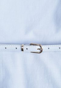 Born2be - Niebieska Elegancka Sukienka z Wiskozy i Bawełny na Szerokich Ramiączkach Naisia. Kolor: niebieski. Materiał: wiskoza, bawełna. Długość rękawa: na ramiączkach. Typ sukienki: rozkloszowane. Styl: elegancki #7