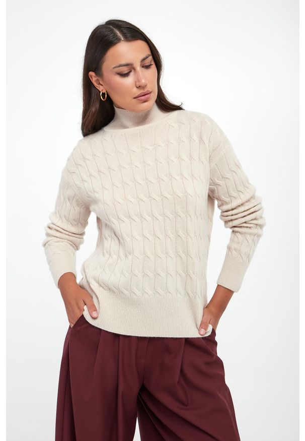Marella Sport - Sweter damski wełniany Aereo MARELLA SPORT. Materiał: wełna. Styl: sportowy
