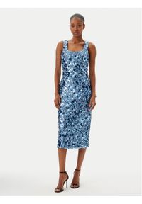 MICHAEL Michael Kors Sukienka koktajlowa MS5830EHHS Błękitny Slim Fit. Kolor: niebieski. Materiał: syntetyk. Styl: wizytowy #1