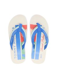 TOMMY HILFIGER - Tommy Hilfiger Japonki Patch Hilfiger Beach Sandal FM0FM05903 Niebieski. Kolor: niebieski. Materiał: materiał #1