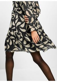 bonprix - Sukienka szyfonowa. Kolor: czarny. Materiał: szyfon #2