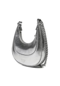 Pinko - PINKO Torebka Brioche Hobo Mini AI 24-25 PLTT 101433 A204 Srebrny. Kolor: srebrny. Materiał: skórzane #3