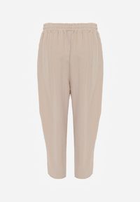 Renee - Beżowe Spodnieo Luźnym Fasonie ze Sznurkiem i Gumką w Talii Enivea. Okazja: na co dzień. Kolor: beżowy. Styl: casual #6
