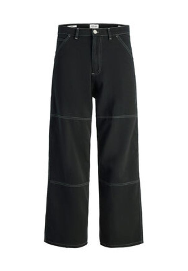 Jack & Jones Spodnie materiałowe Owen 12273515 Czarny Baggy Fit. Kolor: czarny. Materiał: bawełna