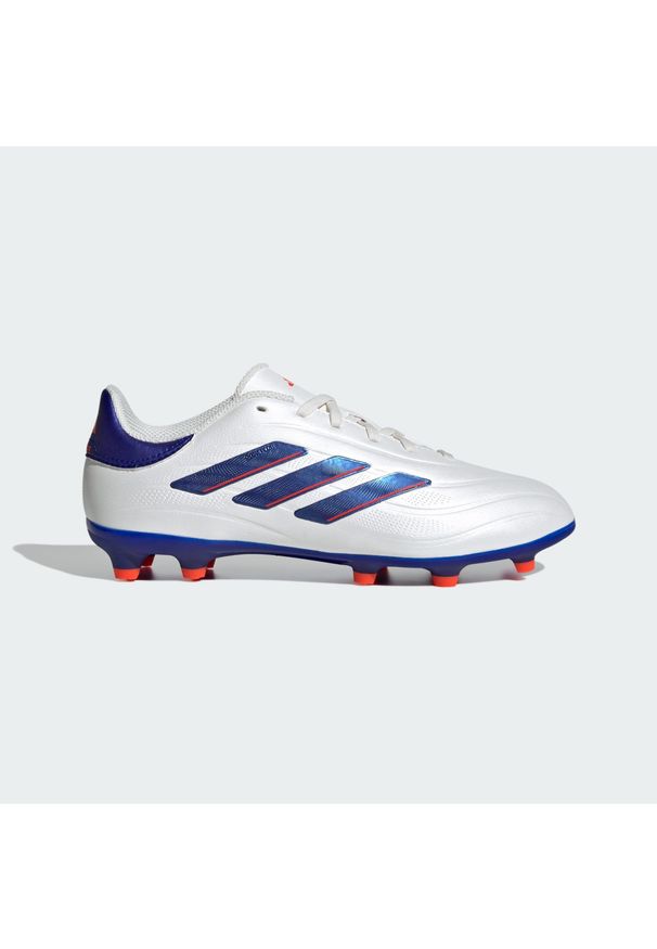 Adidas - Buty Copa Pure 2 League FG Kids. Kolor: biały, niebieski, czerwony, wielokolorowy. Materiał: materiał. Sport: piłka nożna