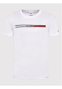 Tommy Jeans T-Shirt Essential Flag DM0DM13509 Biały Regular Fit. Kolor: biały. Materiał: bawełna #4