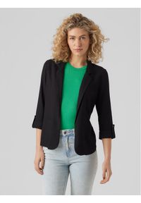 Vero Moda Marynarka Jesmilo 10279700 Czarny Regular Fit. Kolor: czarny. Materiał: len #1