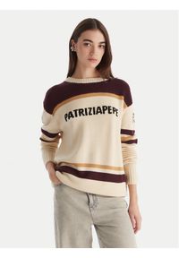 Patrizia Pepe Sweter 2K0352/K298-YA34 Écru Regular Fit. Kolor: kremowy. Materiał: syntetyk #1