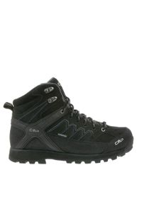 Buty trekkingowe męskie CMP Moon Mid WP. Kolor: czarny. Materiał: guma, skóra, zamsz, materiał, syntetyk. Sport: turystyka piesza